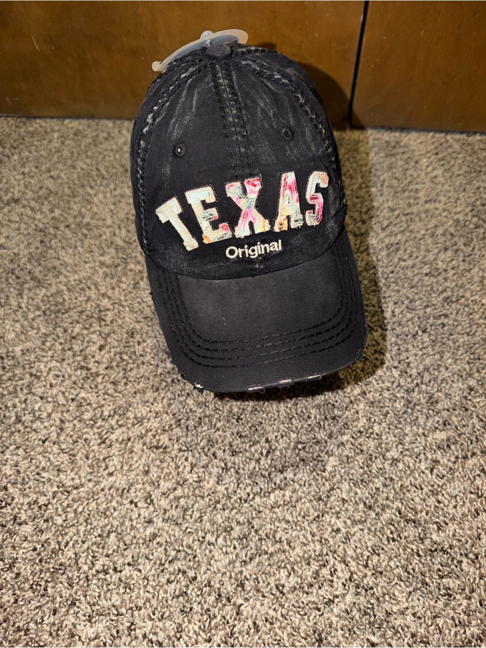 Original TEXAS Floral Accent Baseball Cap - Black